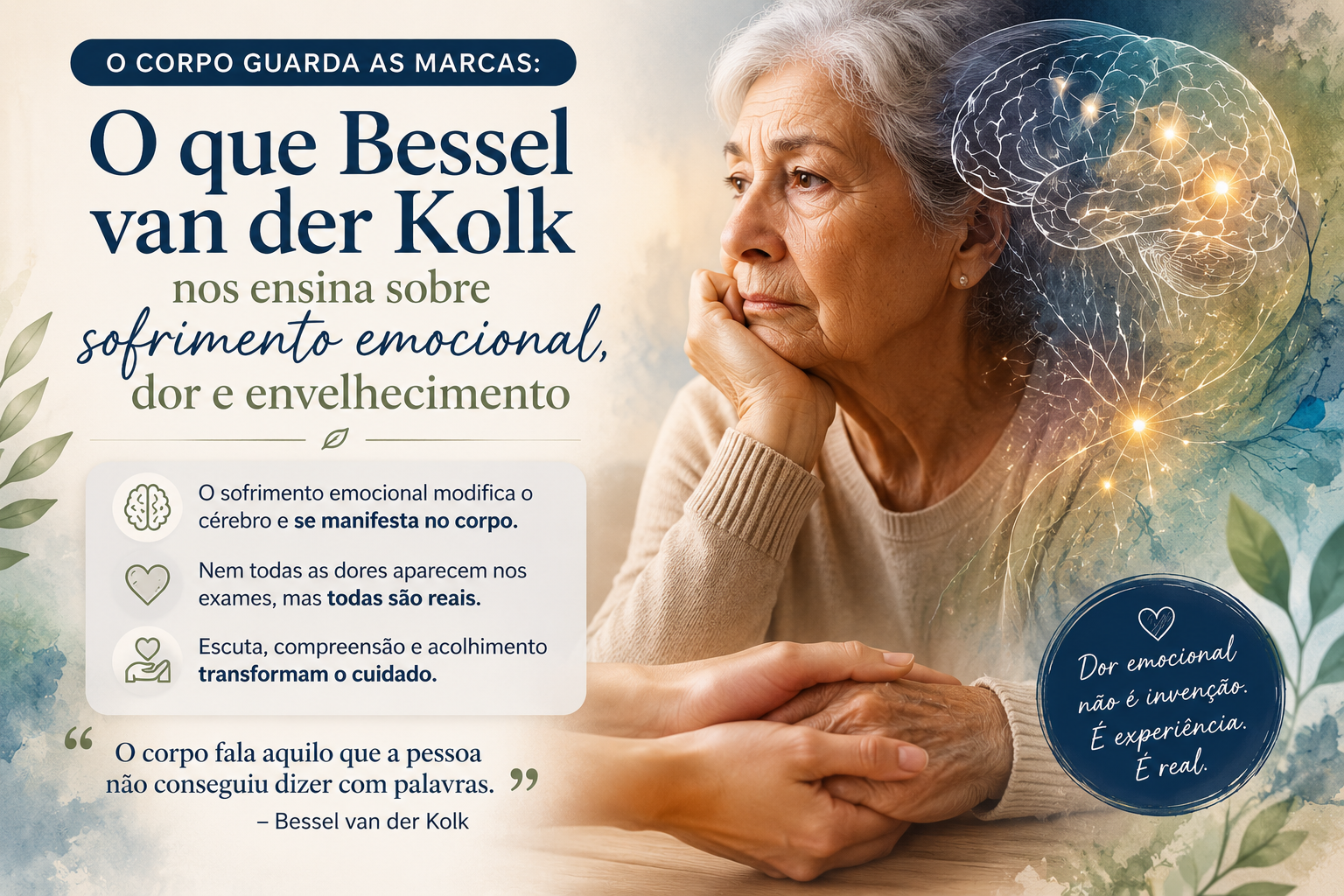 O Corpo Guarda as Marcas: O Que Bessel van der Kolk Nos Ensina Sobre Sofrimento Emocional, Dor e Envelhecimento